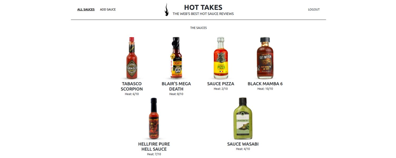 Site web Piiquante, application web de critique de sauces piquantes